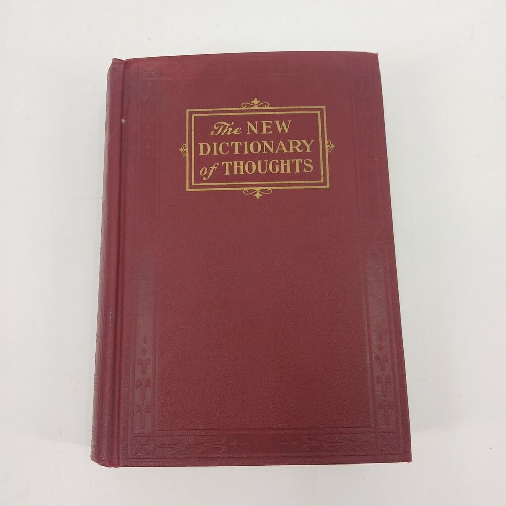 Vintage The New Dictionary of Thoughts Book Hardcover Reference 1950s Red Gold
